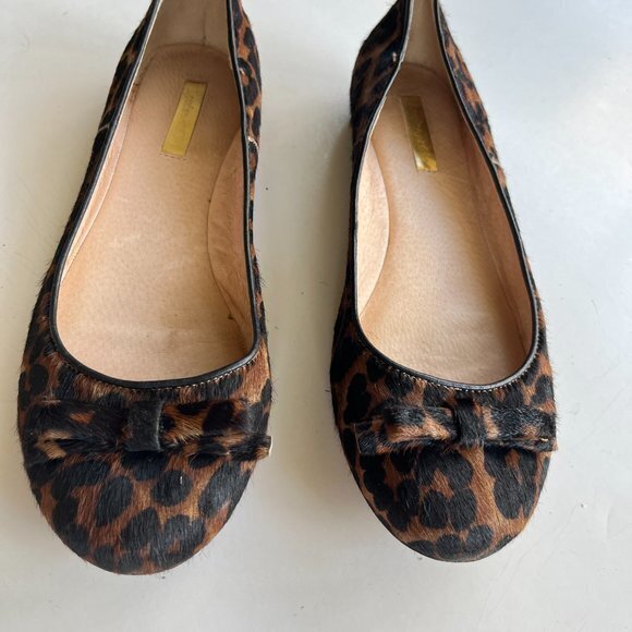 Louise Et Cie Erin Ballet Flats Slip On Animal Print Cow Fur Womens Size 7.5B - Picture 2 of 7